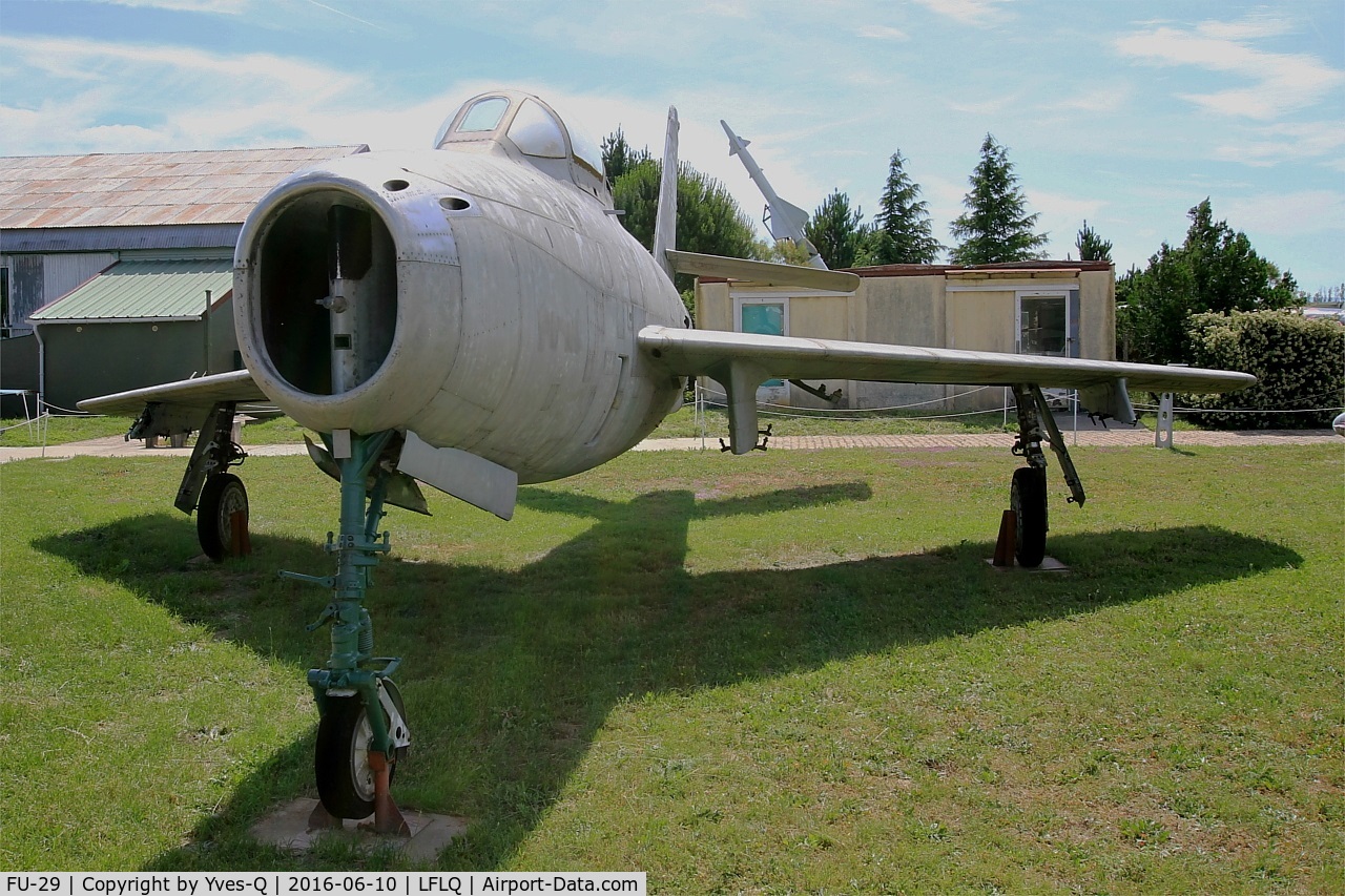 FU-29, Republic F-84F Thunderstreak C/N Not found (52-7175/FU-29), Republic F-84F Thunderstreak, Musée Européen de l'Aviation de Chasse, Montélimar-Ancône airfield (LFLQ)