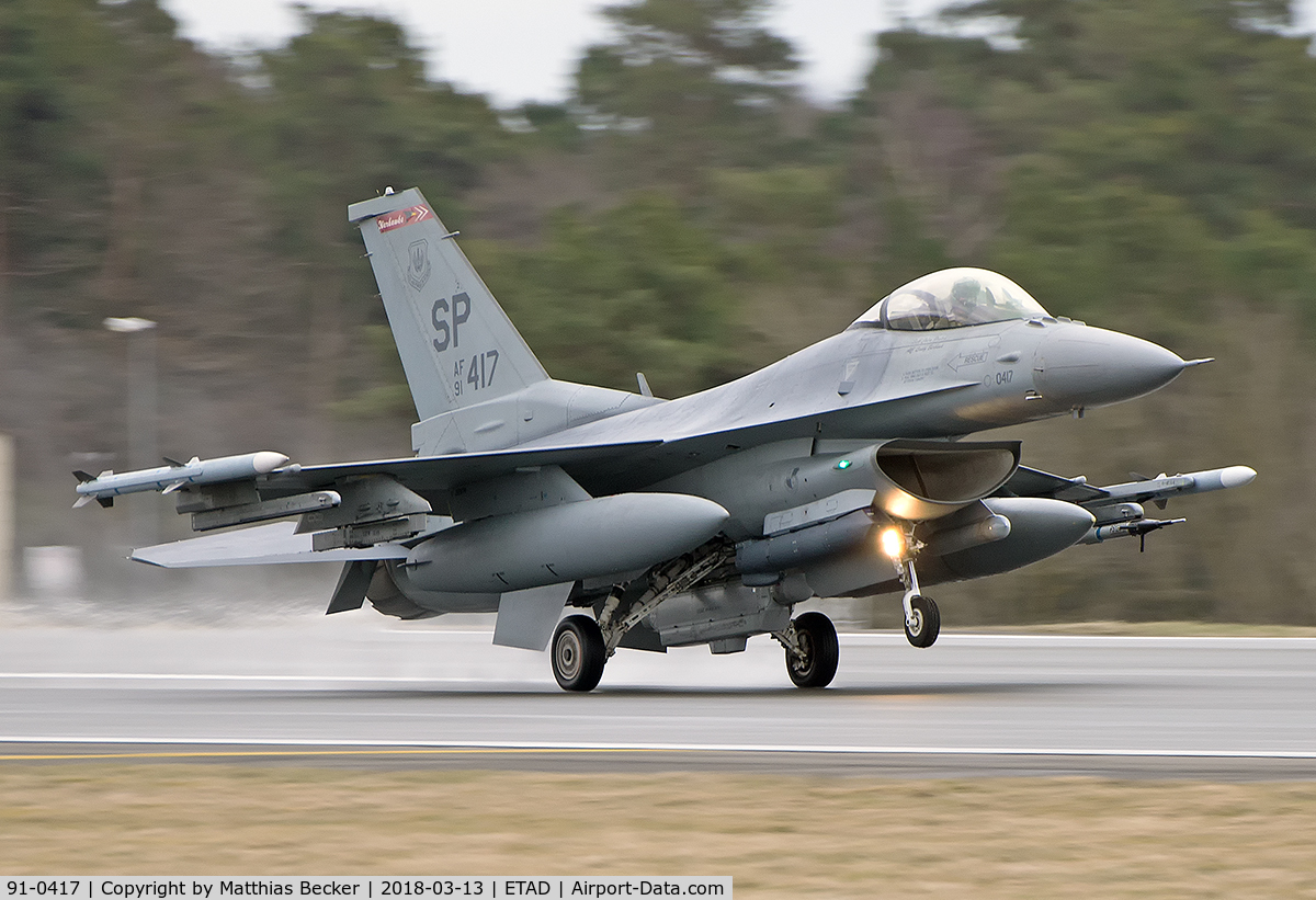 91-0417, General Dynamics F-16C Fighting Falcon C/N CC-115, 91-0417