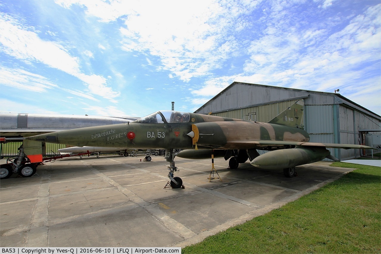 BA53, Dassault Mirage 5BA C/N 53, Dassault Mirage 5BA, Musée Européen de l'Aviation de Chasse at Montélimar-Ancône airfield (LFLQ)