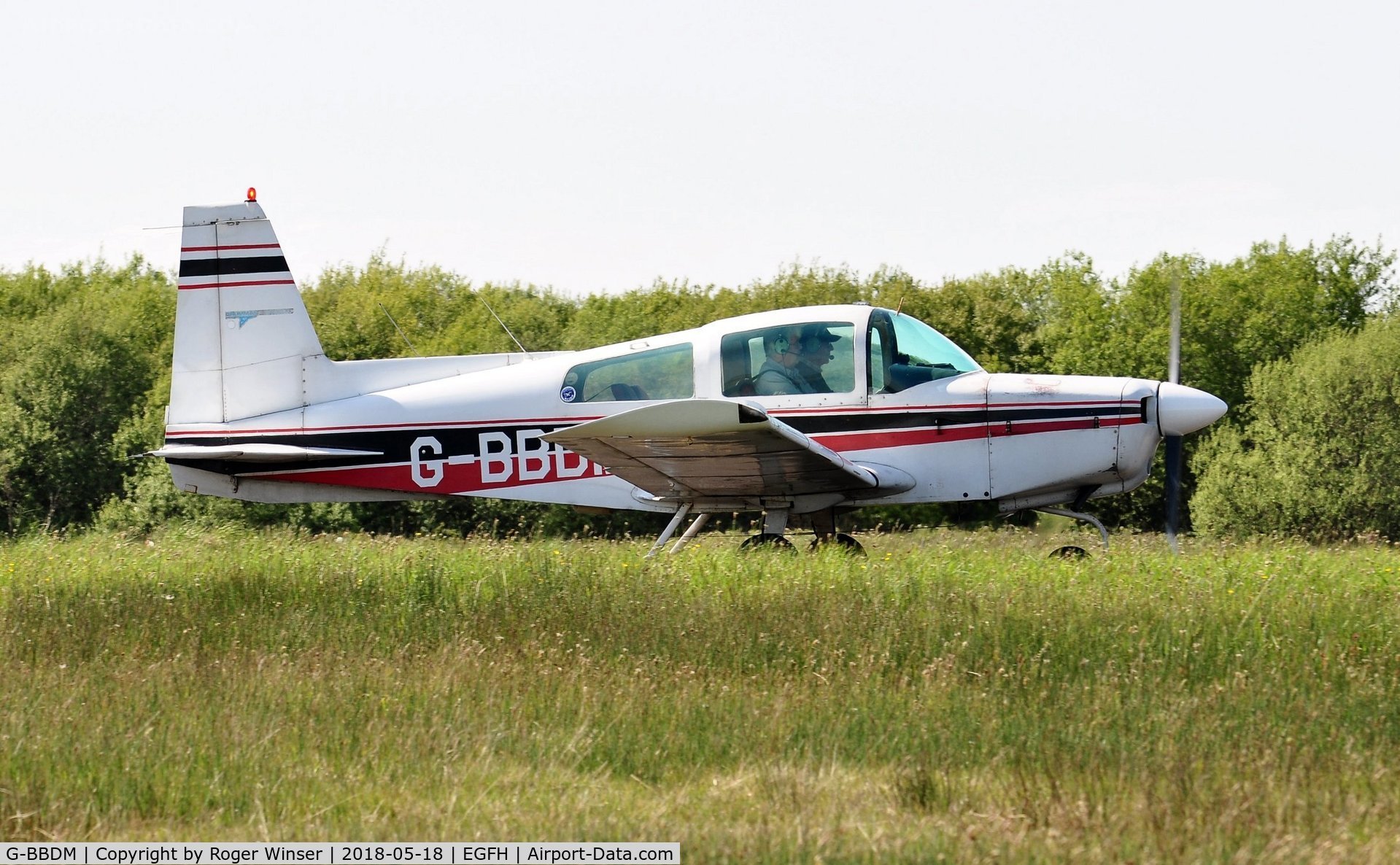 G-BBDM, 1973 Grumman American AA-5 Traveler C/N AA5-0407, Visiting AA-5 Traveler.