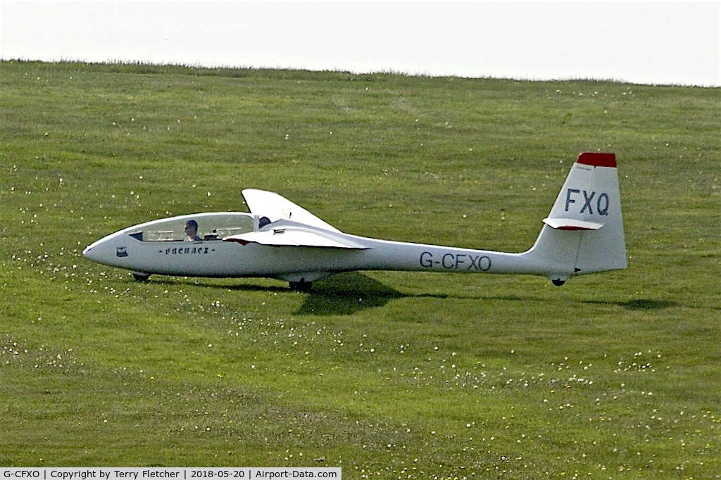G-CFXO, PZL-Bielsko SZD-50-3 Puchacz C/N B-2024, At Camphill Farm , Great Hucklow , Derbyshire