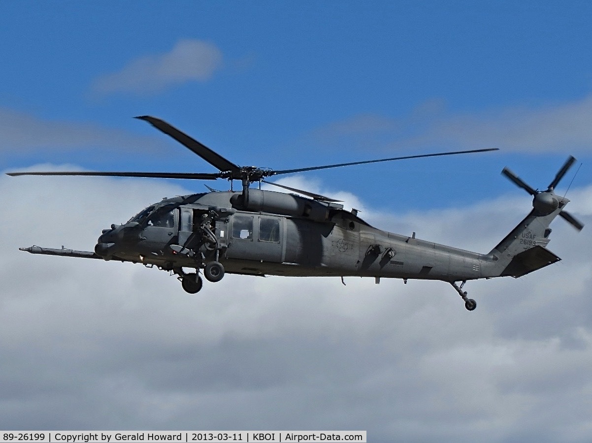 89-26199, Sikorsky HH-60G Pave Hawk C/N 70-1422, Departing BOI. 55th RQS, Davis-Monthan AFB, AZ.