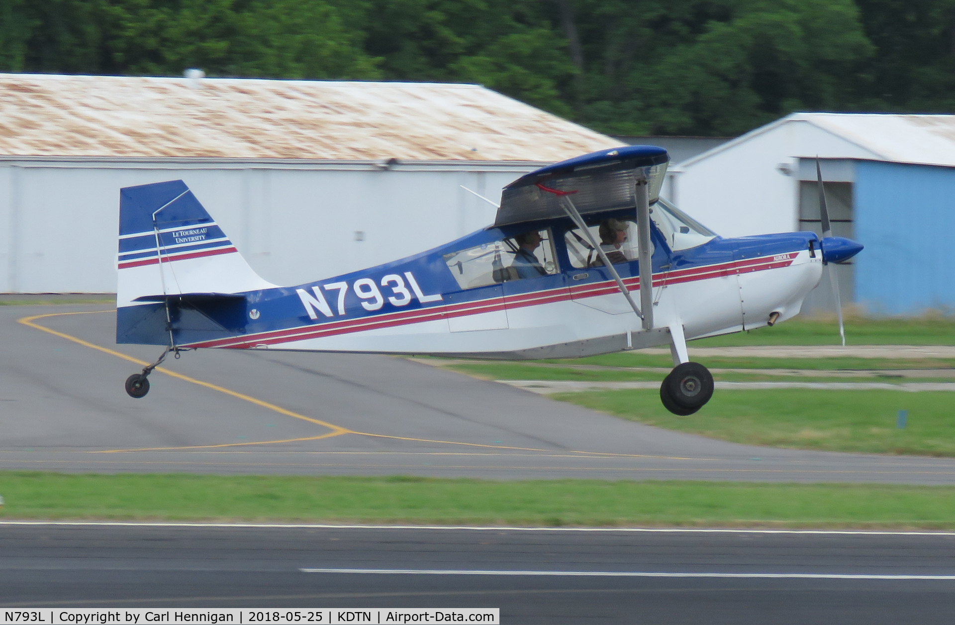 N793L, 2014 American Champion 7ECA Aurora Citabria C/N 1409-2014, Take off runway 14