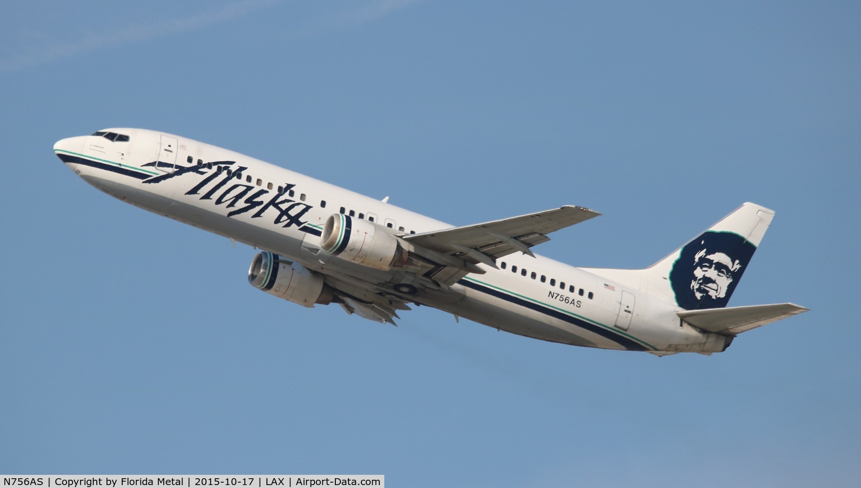 N756AS, 1992 Boeing 737-4Q8 C/N 25097, Alaska