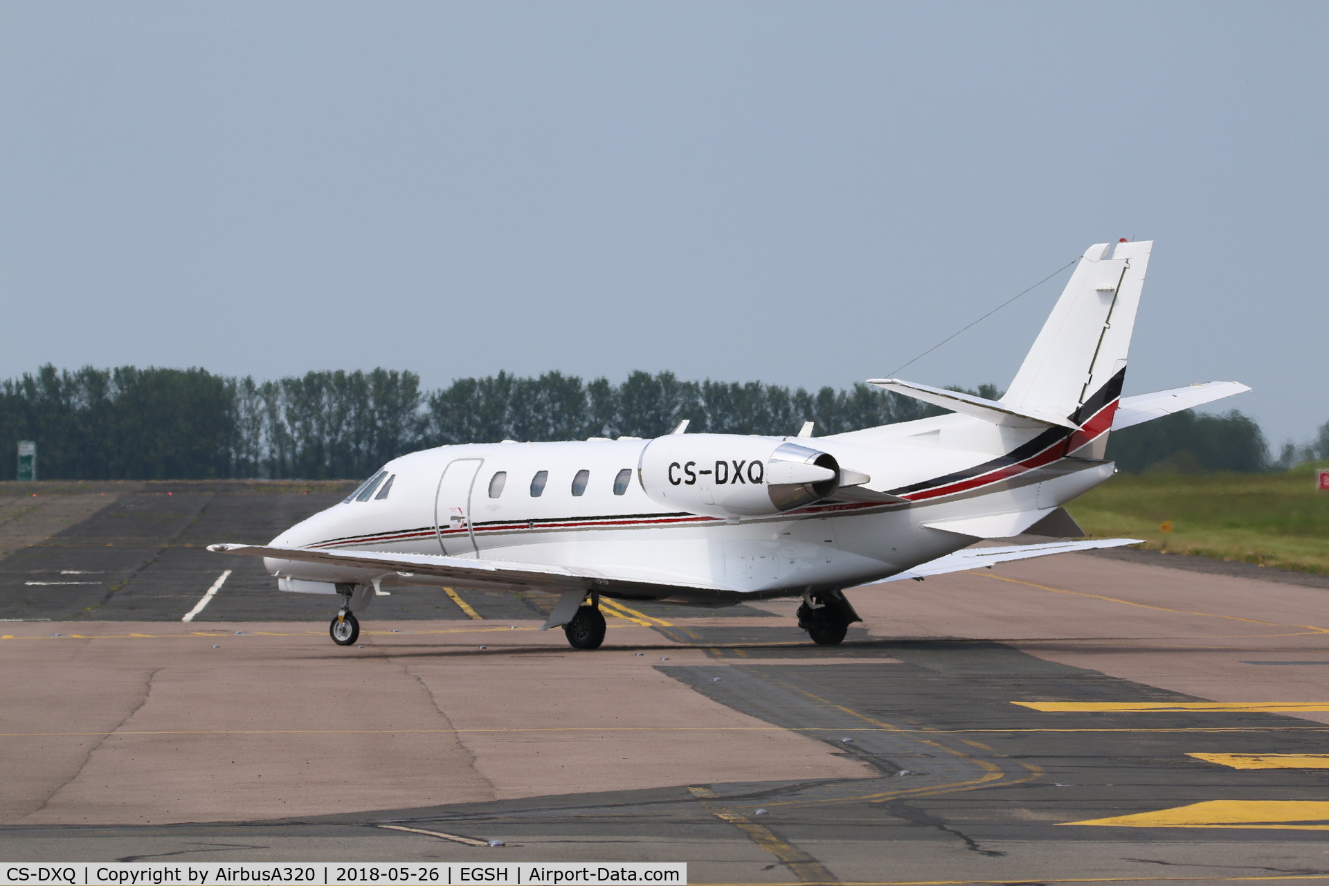 CS-DXQ, 2007 Cessna 560XL Citation XLS C/N 560-5704, Arriving at Norwich