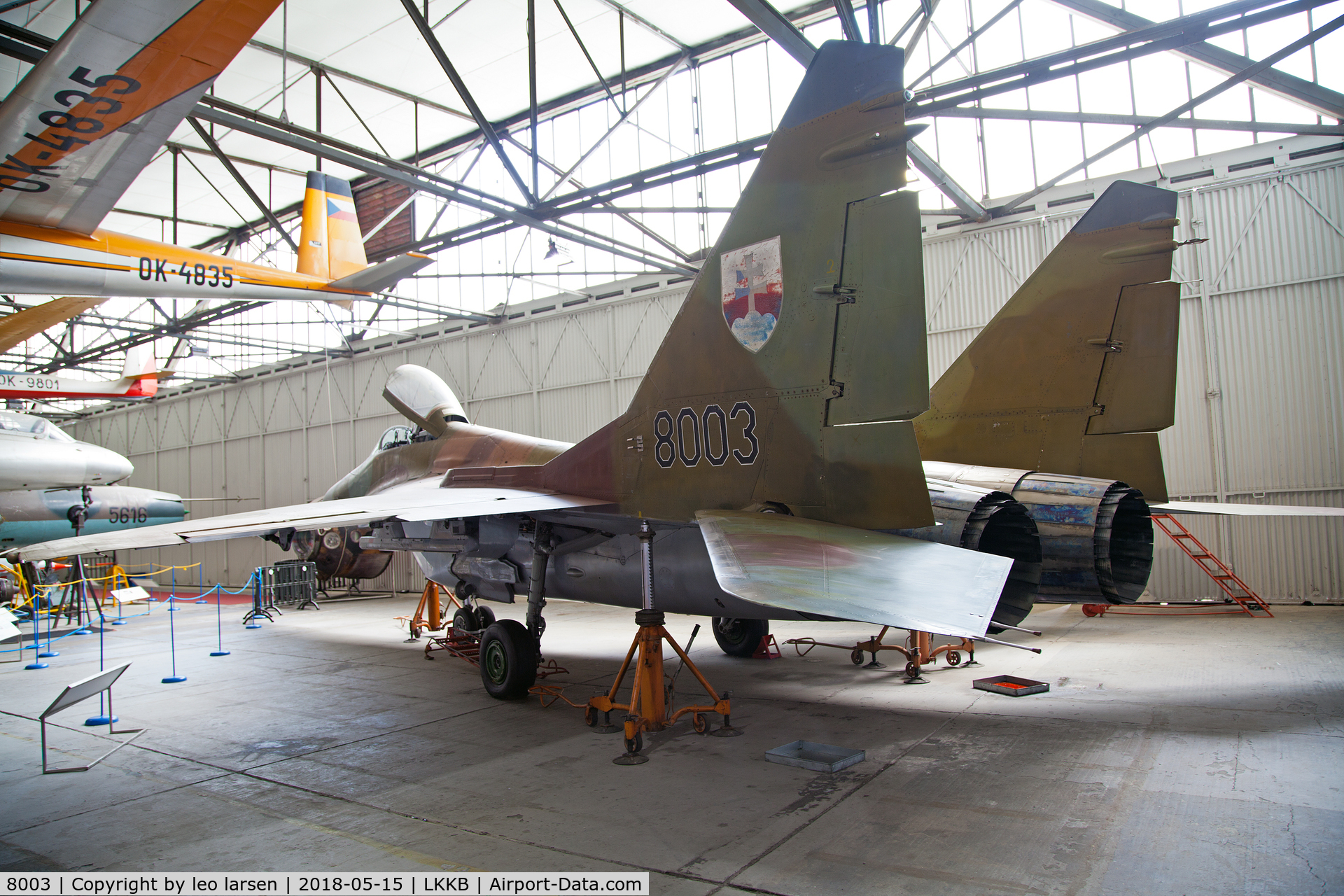 8003, Mikoyan-Gurevich MiG-29A C/N 2960526380, Kebly Air Museum 15.5.2018