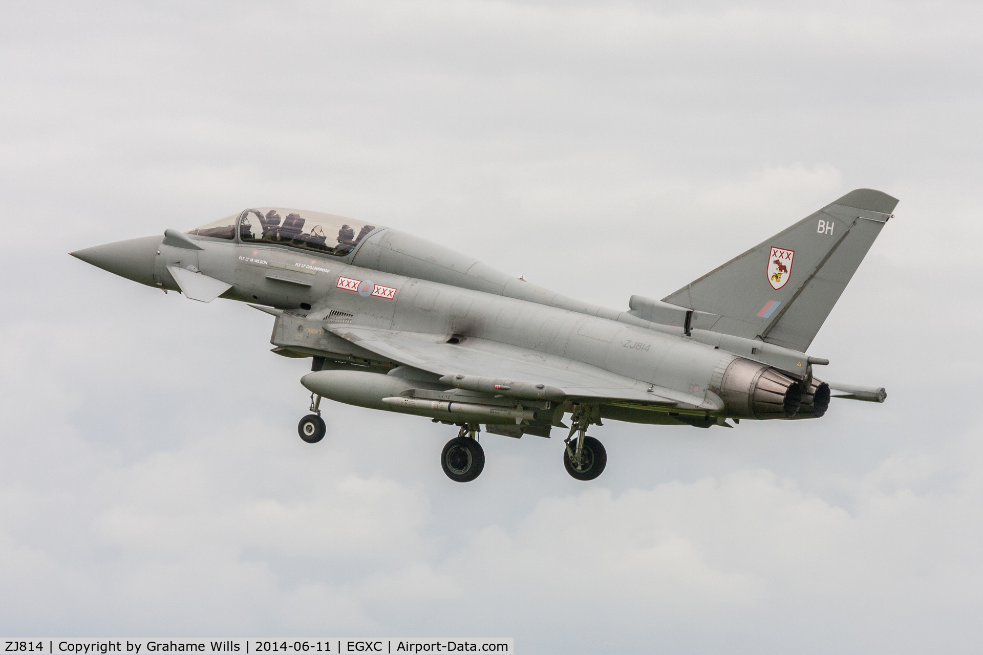 ZJ814, Eurofighter EF-2000 Typhoon T3 C/N 0113/BT015, Eurofighter Typhoon T3 ZJ814 29 [Reserve] Sqd RAF Coningsby 11/6/14