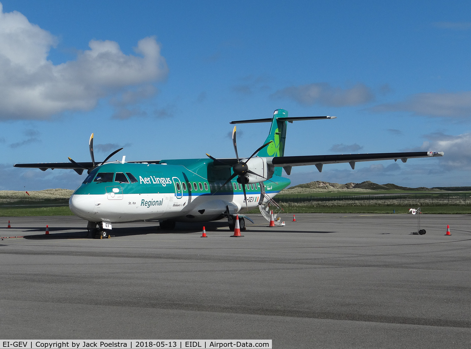 EI-GEV, 2016 ATR 42-600 C/N 1213, EI-GEV of Stobart Air -Aer Lingus Regional at Donegal Airport