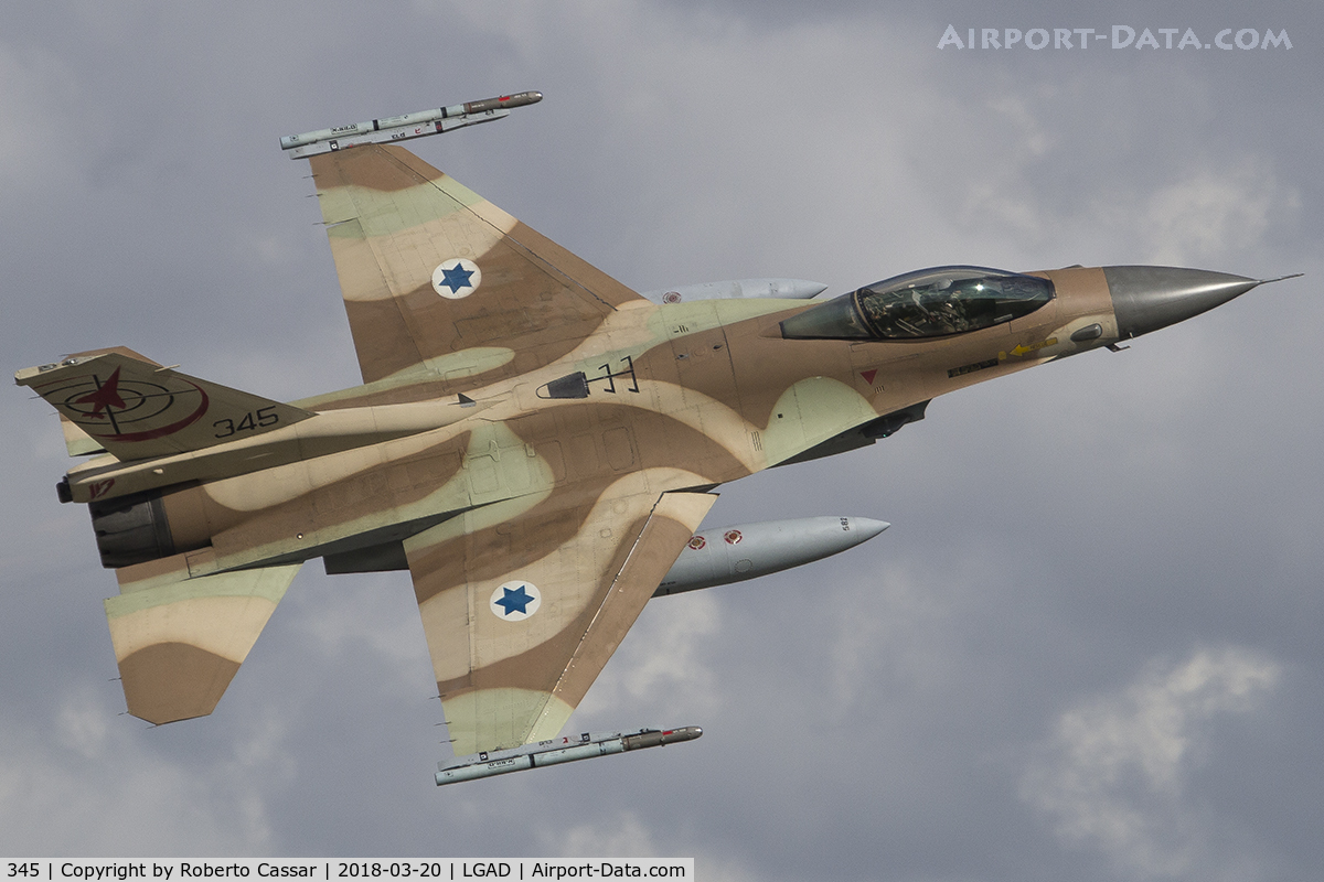 345, 1987 General Dynamics F-16C Barak C/N 4J-19, Exercise Iniochos 2018