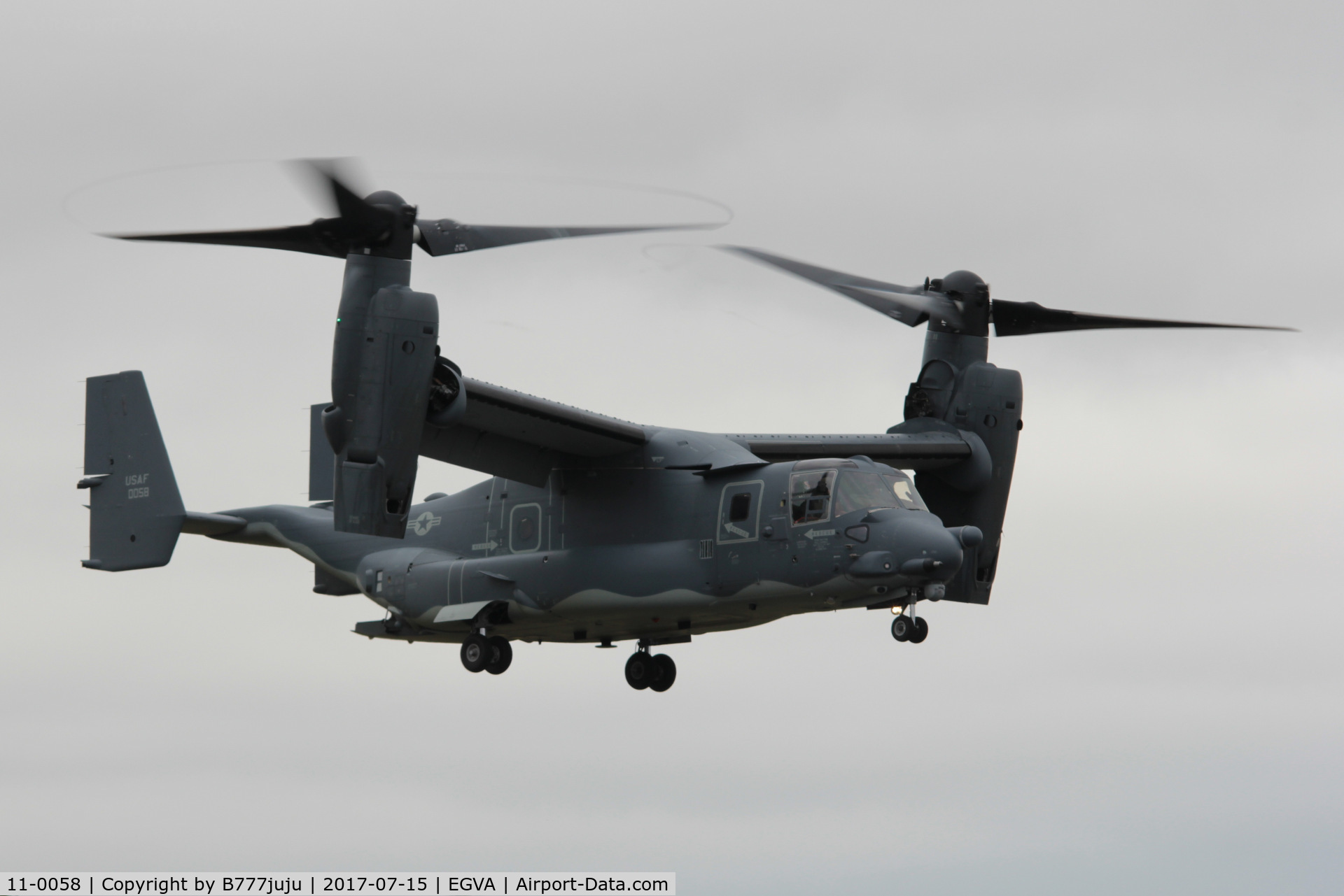 11-0058, 2011 Bell-Boeing CV-22B Osprey C/N D1037, at TATOO 2017