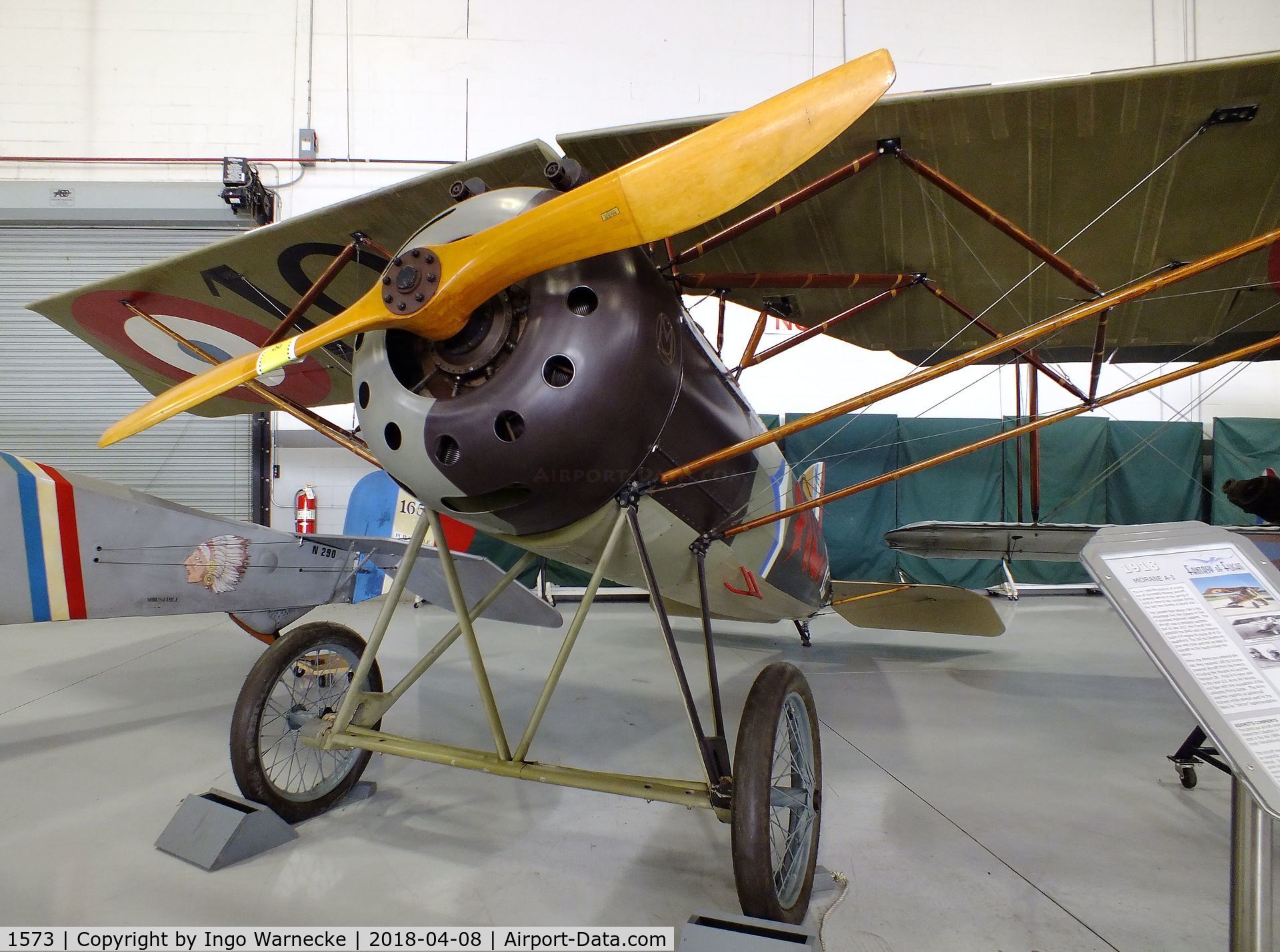 1573, 1918 Morane A-1 C/N Unknown, Morane-Saulnier A1 at the Fantasy of Flight Museum, Polk City FL