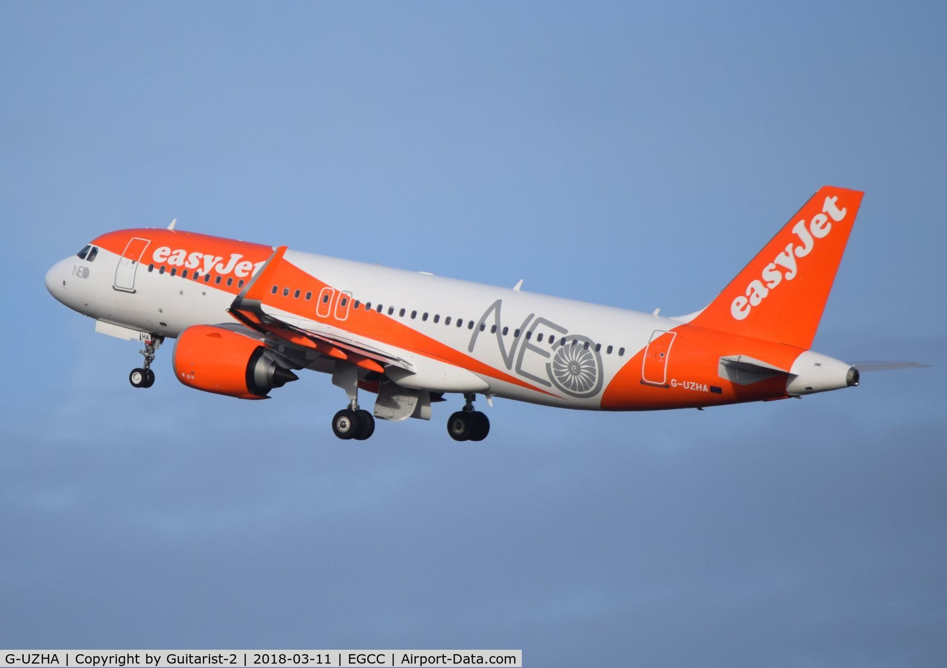 G-UZHA, 2017 Airbus A320-251NEO C/N 7649, At Manchester