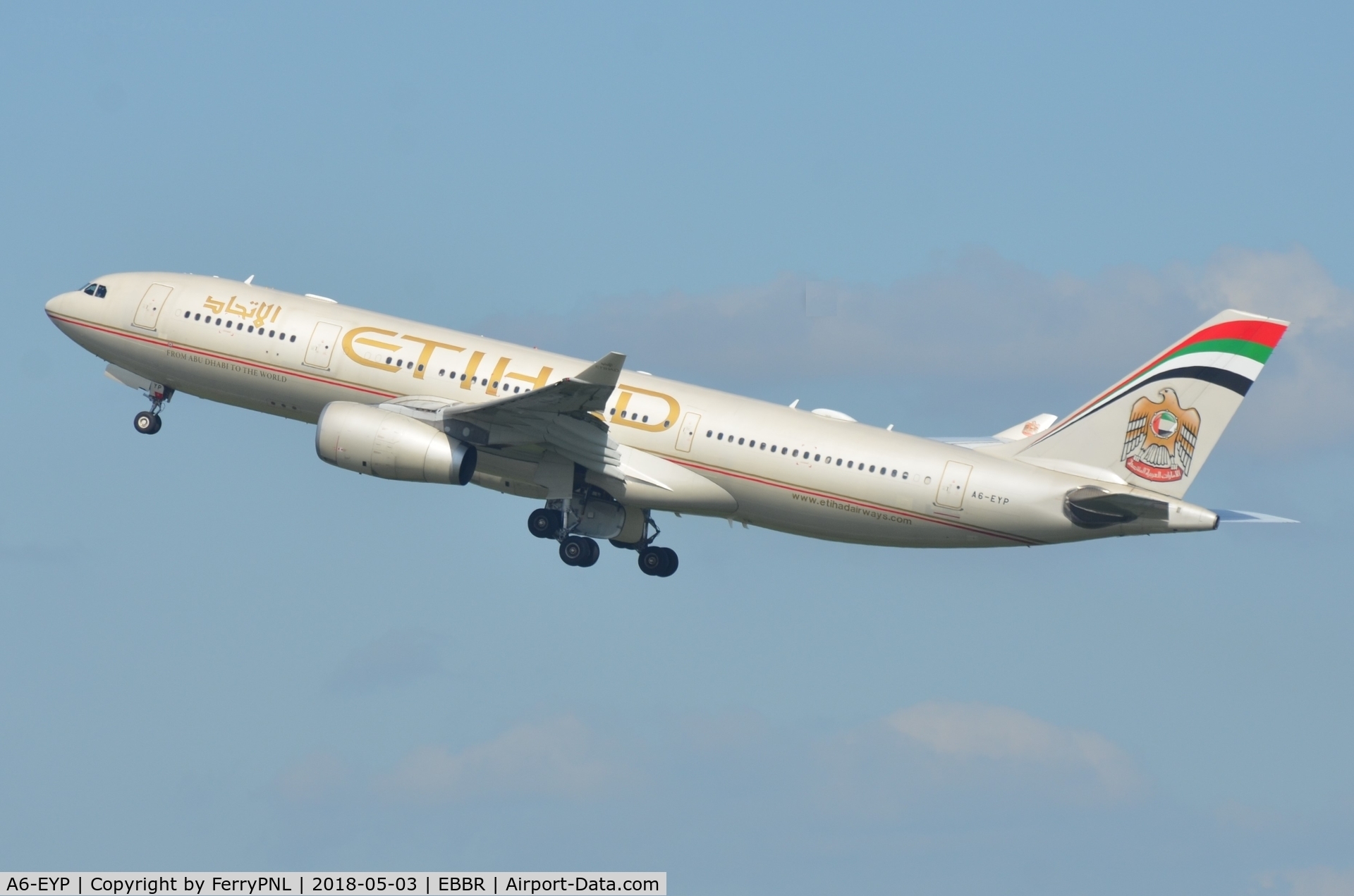 A6-EYP, 2007 Airbus A330-243 C/N 854, Etihad A332 departing to AUH