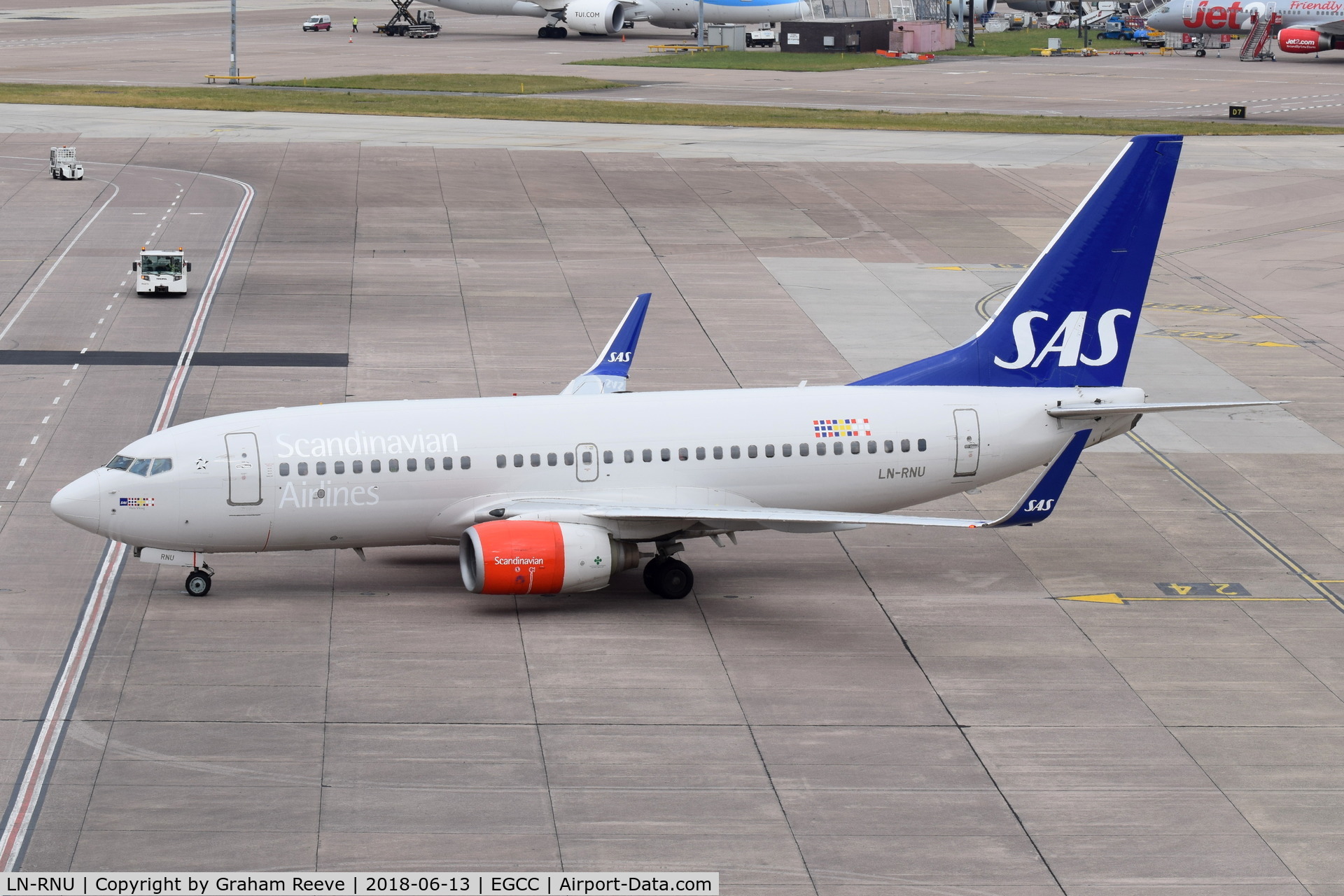 LN-RNU, 2009 Boeing 737-783 C/N 34548, Just landed at Manchester.