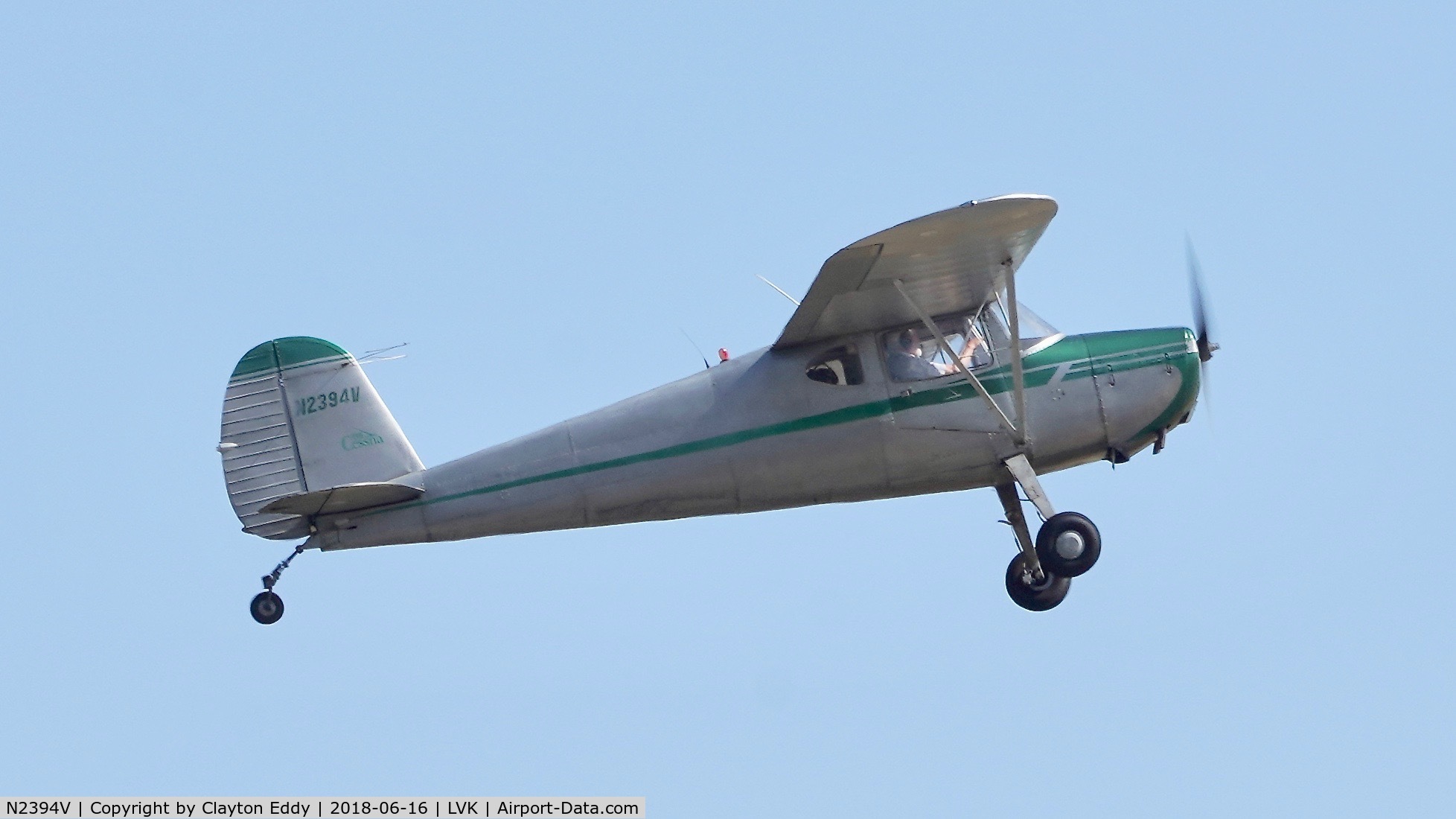 N2394V, 1948 Cessna 140 C/N 14635, Livermore Airport California 2018.