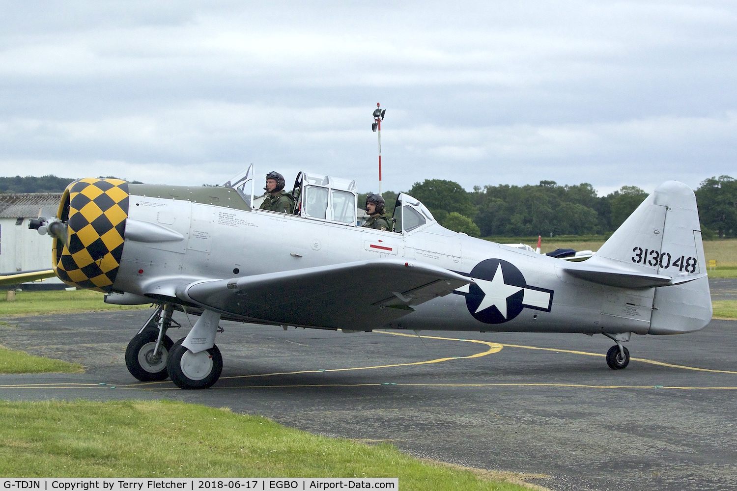 G-TDJN, 1944 North American AT-6D Texan C/N 121-42228, Participating in 2018 Project Propellor at Wolverhampton Halfpenny Green Airport