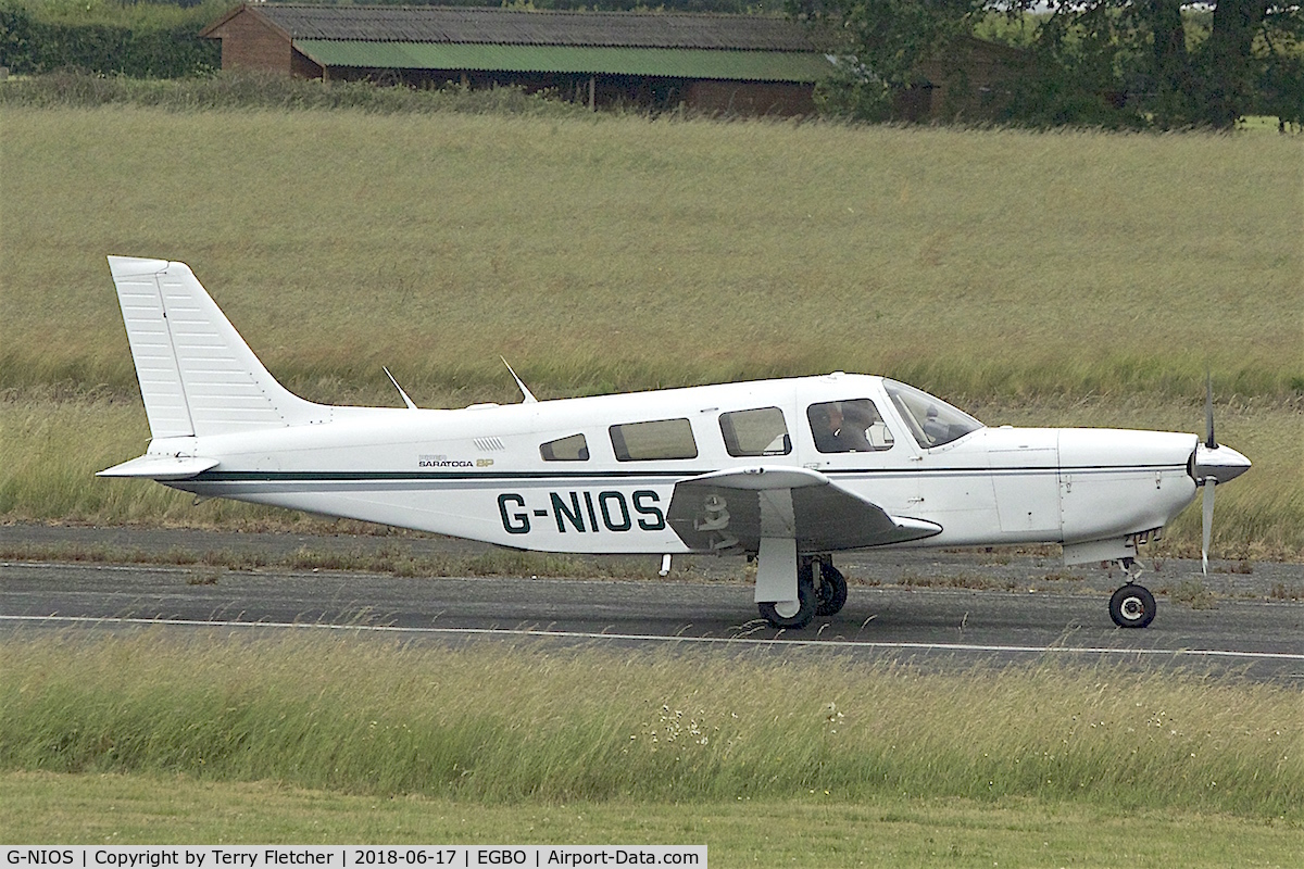 G-NIOS, 1985 Piper PA-32R-301 Saratoga SP C/N 32R-8513004, Participating in 2018 Project Propellor at Wolverhampton Halfpenny Green Airport