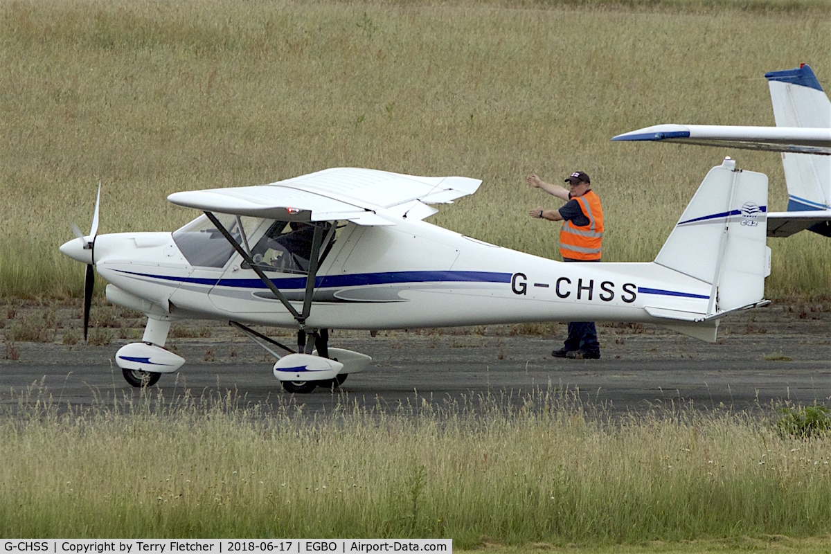 G-CHSS, 2012 Comco Ikarus C42 FB80 Bravo C/N 1209-7224, Participating in 2018 Project Propellor at Wolverhampton Halfpenny Green Airport