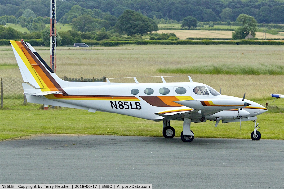 N85LB, 1978 Cessna 340A C/N 340A0486, Participating in 2018 Project Propellor at Wolverhampton Halfpenny Green Airport