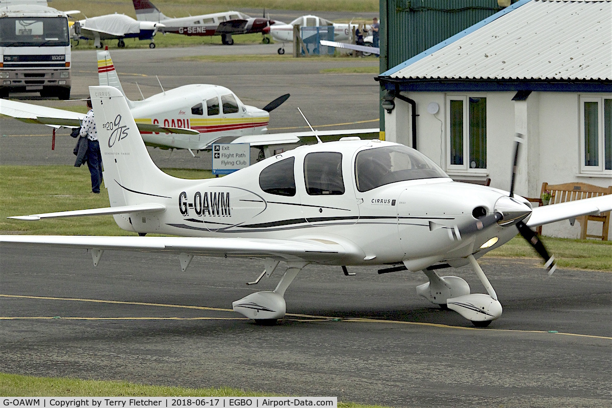 G-OAWM, 2008 Cirrus SR20 GTS G3 C/N 1972, Participating in 2018 Project Propellor at Wolverhampton Halfpenny Green Airport