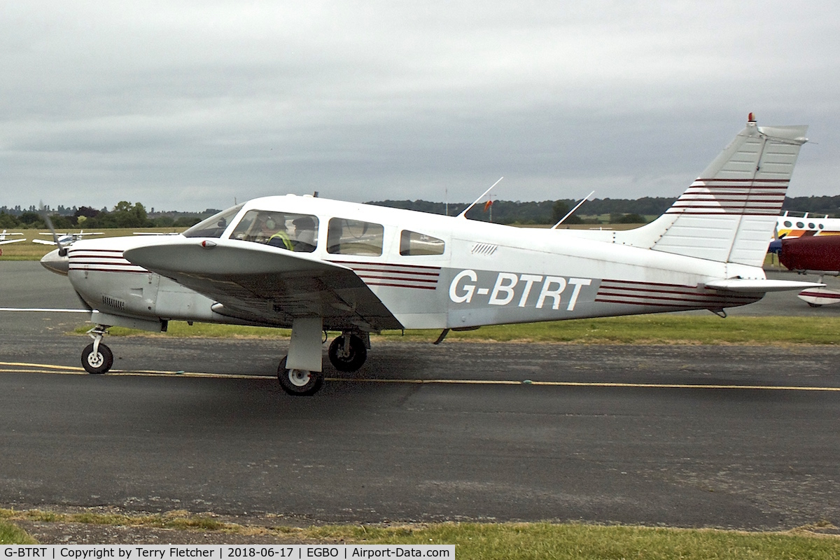 G-BTRT, 1975 Piper PA-28R-200 Cherokee Arrow C/N 28R-7535270, Participating in 2018 Project Propellor at Wolverhampton Halfpenny Green Airport