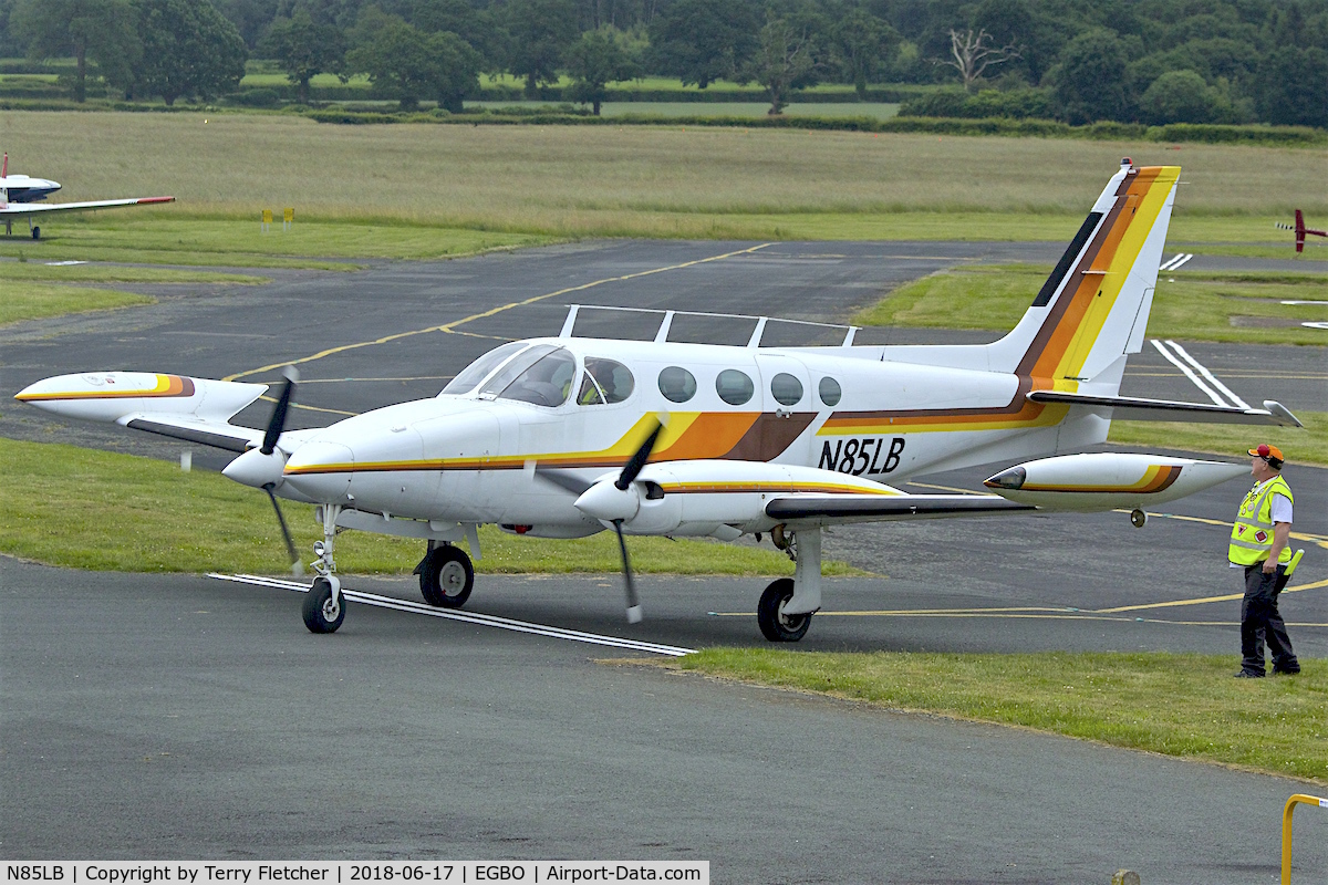N85LB, 1978 Cessna 340A C/N 340A0486, Participating in 2018 Project Propellor at Wolverhampton Halfpenny Green Airport