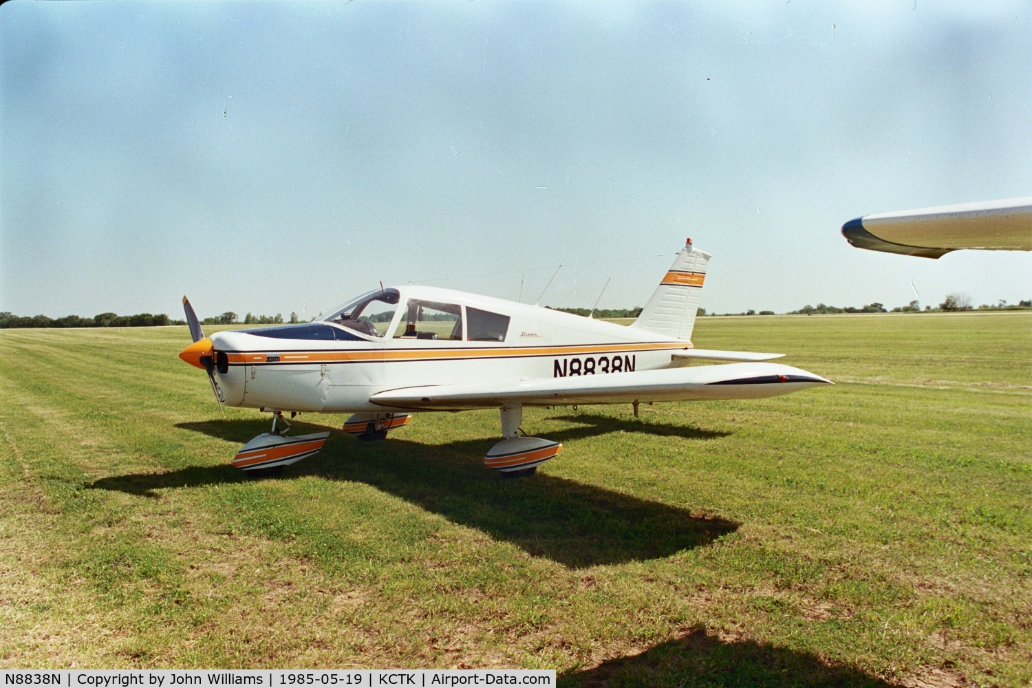 N8838N, 1969 Piper PA-28-140 C/N 28-25689, Canton, IL fly-in.  May 19,1985.