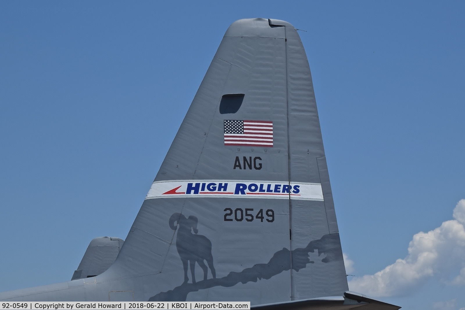 92-0549, 1992 Lockheed C-130H Hercules C/N 382-5337, Parked on the north GA ramp.  152nd AW, Nevada ANG, Reno, NV.