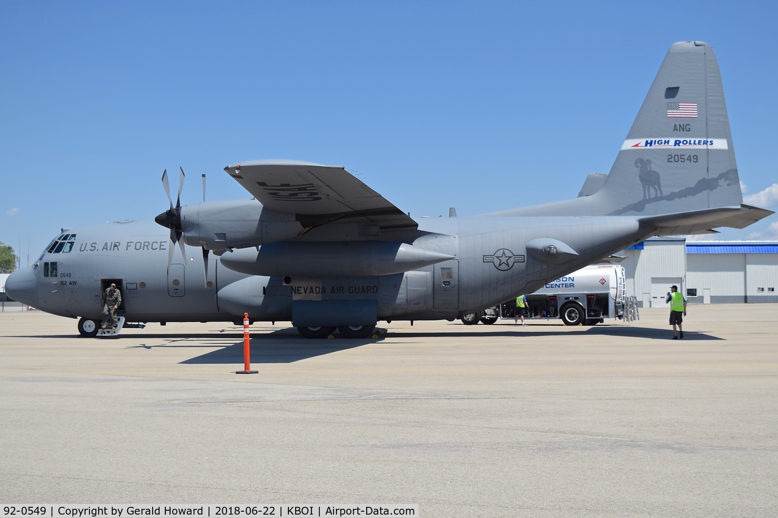 92-0549, 1992 Lockheed C-130H Hercules C/N 382-5337, 152nd AW, Nevada ANG, Reno, NV.