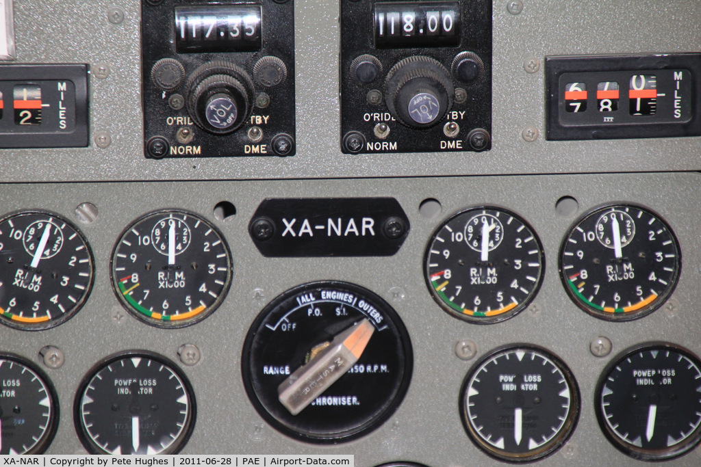 XA-NAR, 1959 De Havilland DH.106 Comet 4C C/N 6424, XA-NAR cockpit panel