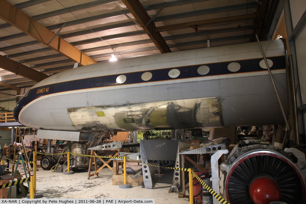 XA-NAR, 1959 De Havilland DH.106 Comet 4C C/N 6424, XA-NAR Comet under restoration into BOAC colours