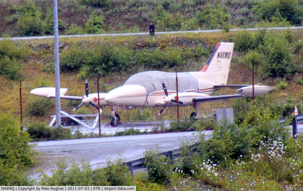 N49MQ, 1973 Cessna 414 Chancellor C/N 414-0395, N49MJ Cessna 414 at Ketchican, AK, seen from the Alaskan State Ferry