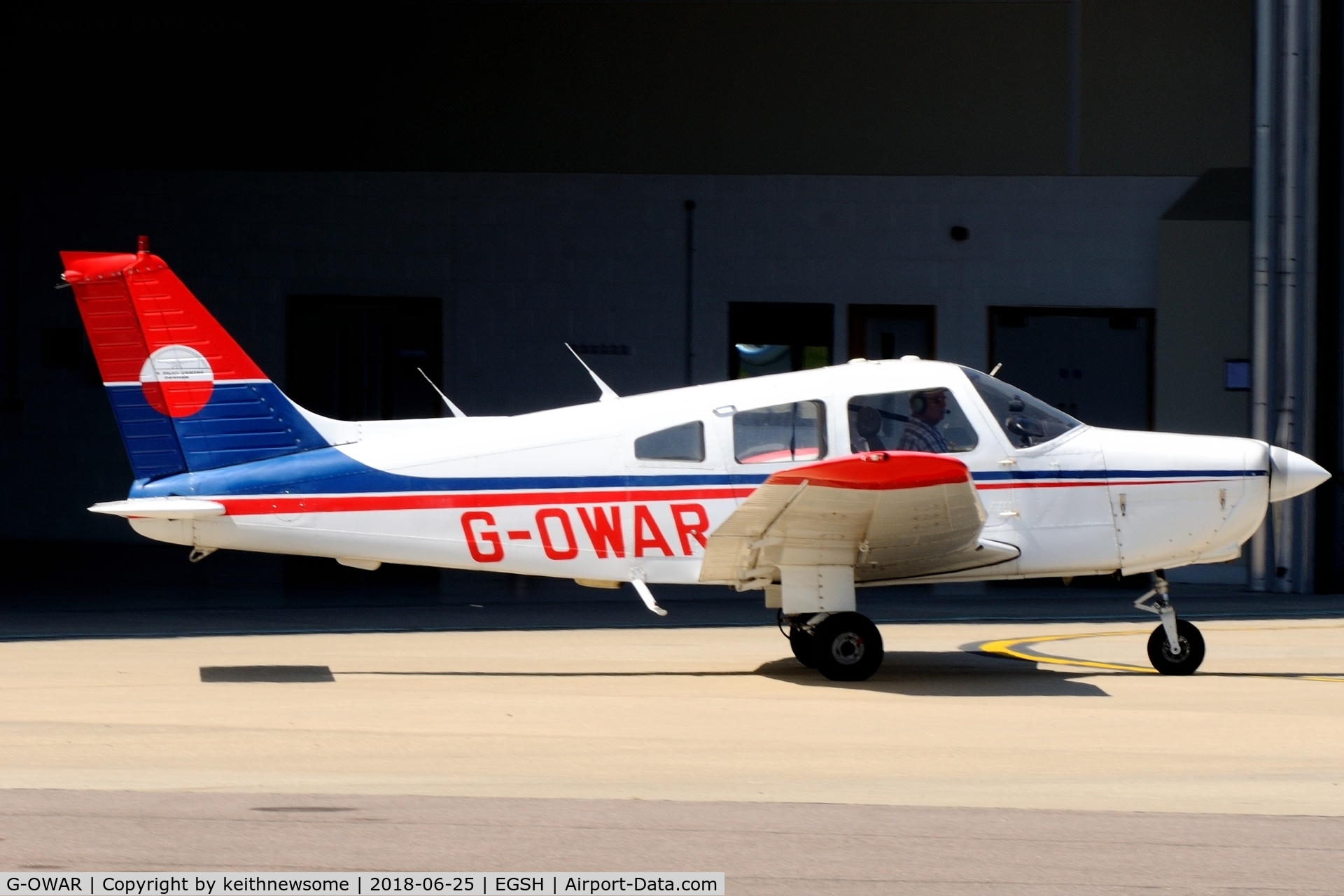 G-OWAR, 1986 Piper PA-28-161 Cherokee Warrior II C/N 28-8616054, Nice Visitor.