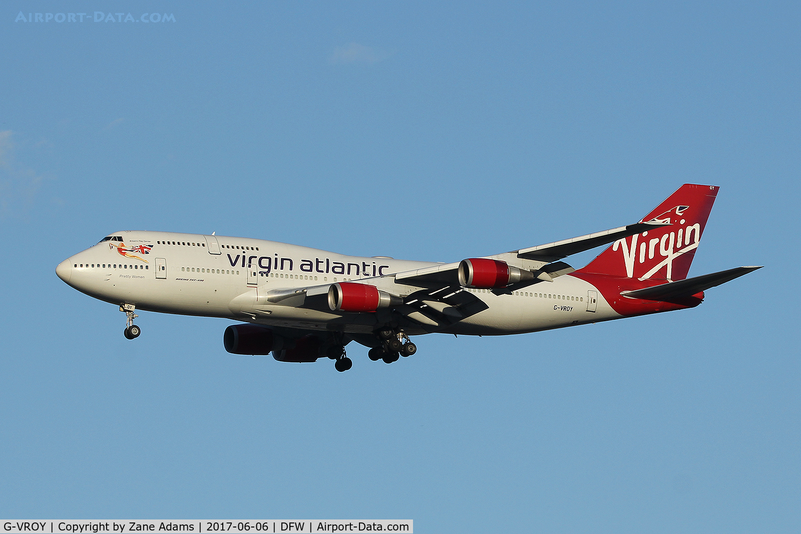 G-VROY, 2001 Boeing 747-443 C/N 32340, Arriving at DFW Airport