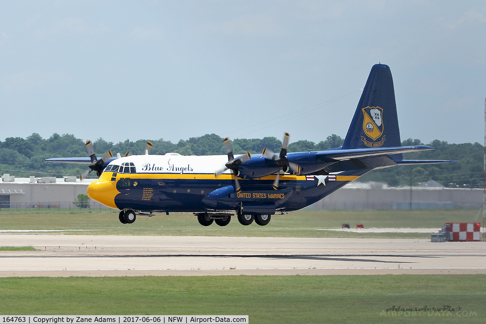 164763, 1992 Lockheed C-130T Hercules C/N 382-5258, Fat Albert departing NAS Fort Worth with a new paint job!