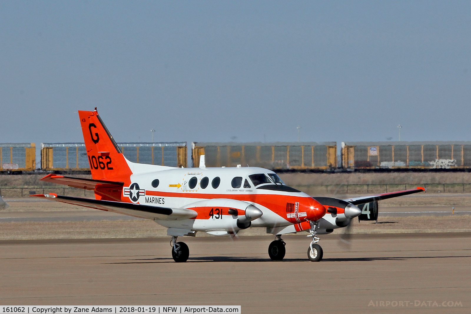 161062, Beechcraft T-44A Pegasus C/N LL-44, Departing NAS Fort Worth