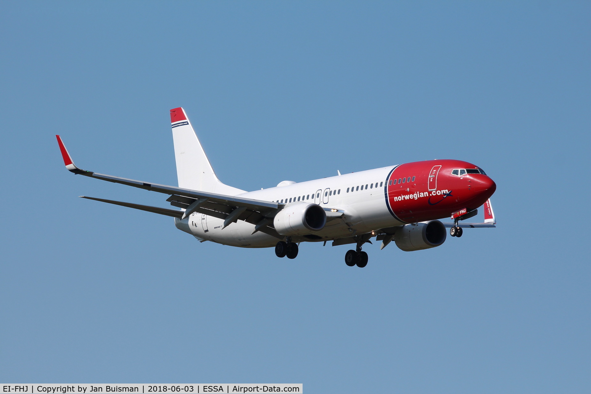 EI-FHJ, 2015 Boeing 737-8JP C/N 42069, Norwegian