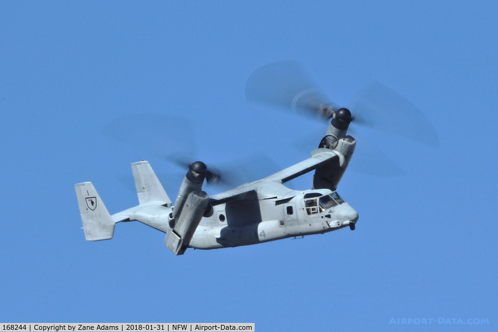 168244, Bell-Boeing MV-22B Osprey C/N D0194, Departing NAS Fort Worth