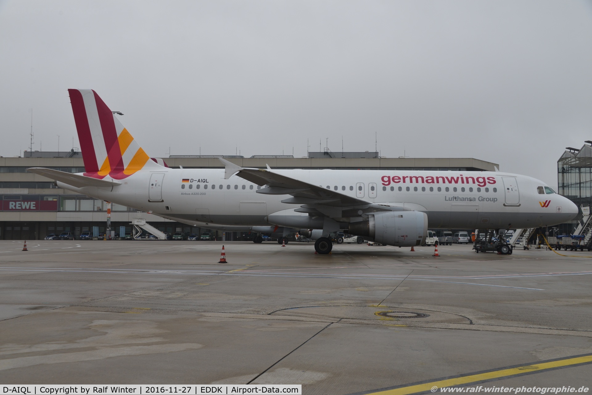 D-AIQL, 1991 Airbus A320-211 C/N 0267, Airbus A320-211 - 4U GWI Germanwings ex. Lufthansa 'Stralsund' - 267 - D-AIQL - 27.11.2016 - CGN