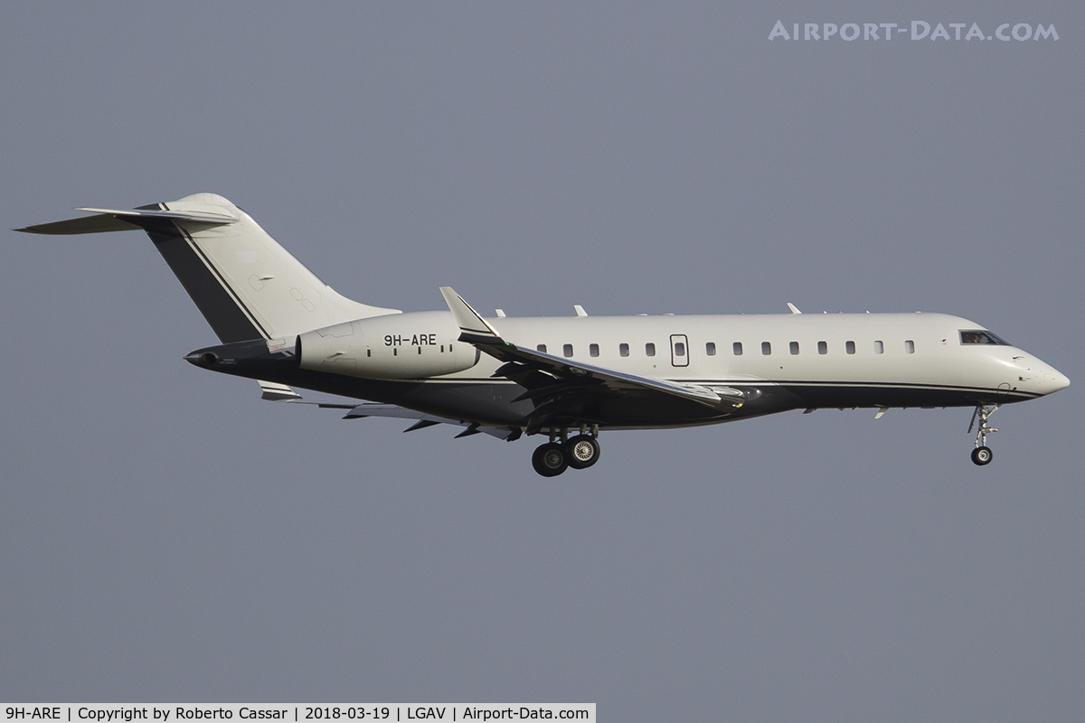 9H-ARE, 2005 Bombardier BD-700-1A11 Global 5000 C/N 9174, Athens