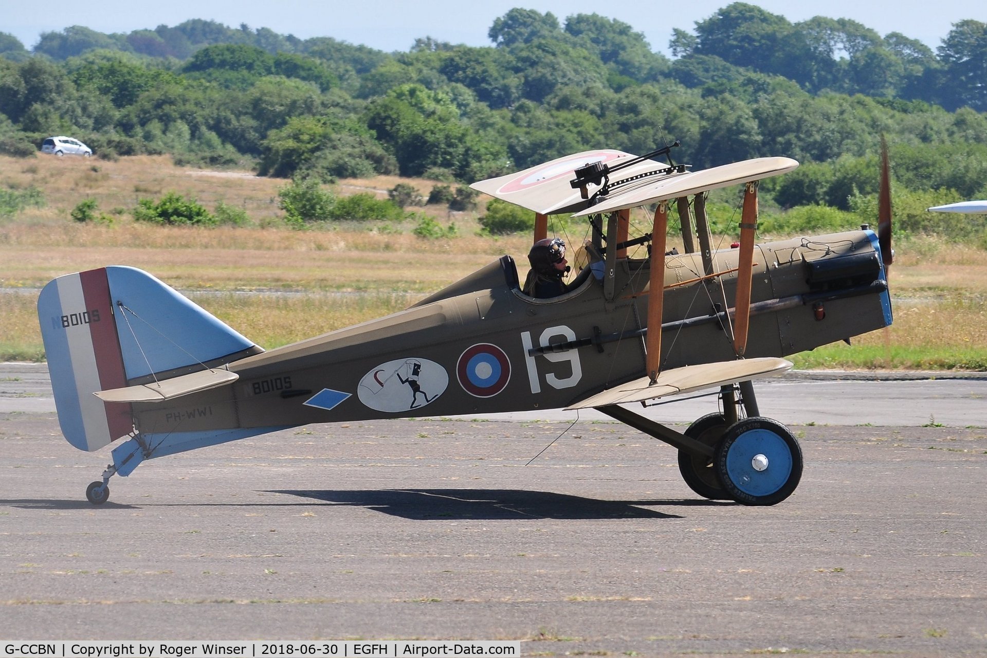 G-CCBN, 1982 Royal Aircraft Factory SE-5A Replica C/N 077246, SE-5A replica in US Army Air Service colour scheme and marked 80105/19.