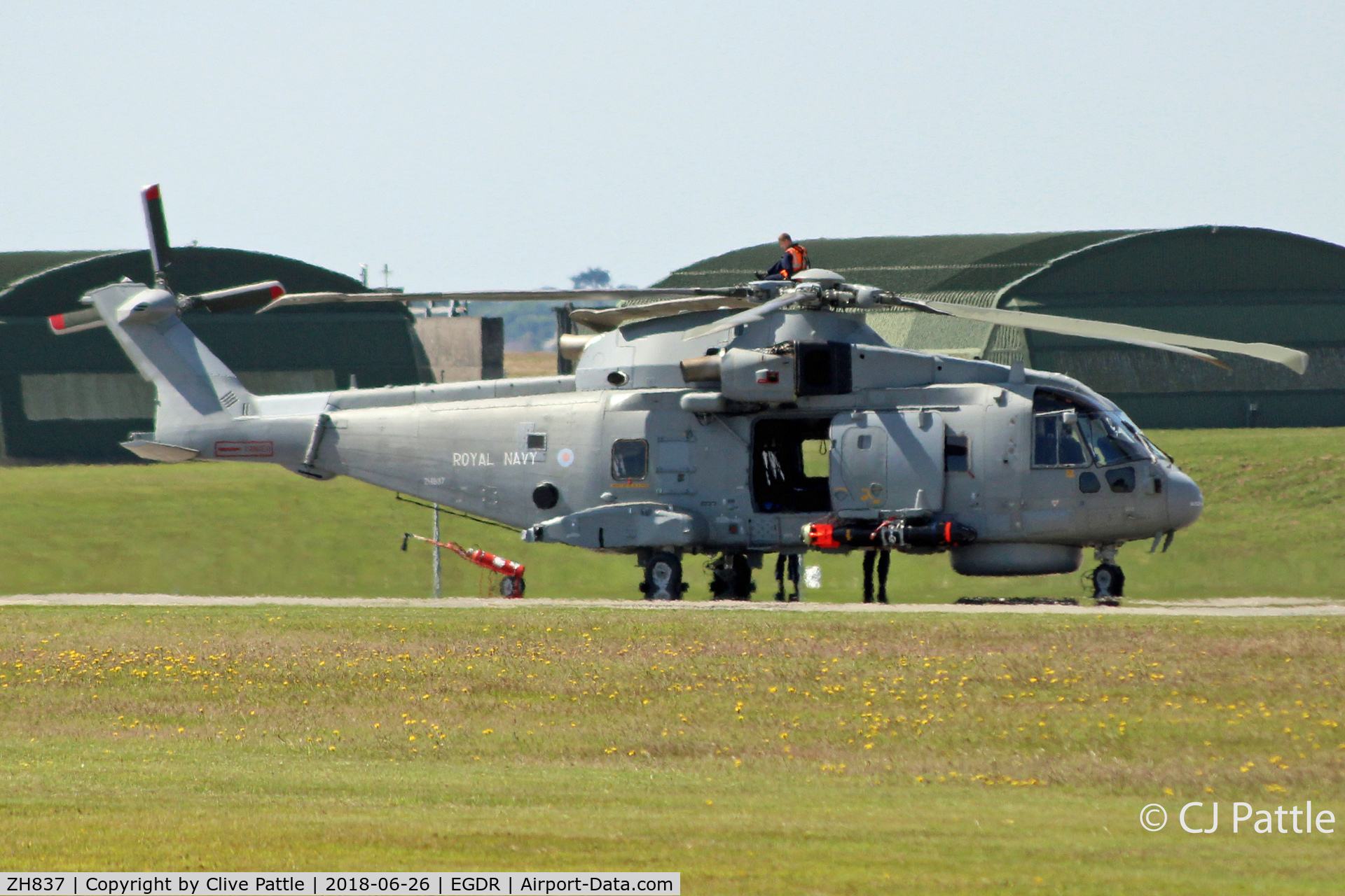 ZH837, AgustaWestland EH-101 Merlin HM1 (Mk111) C/N 50074/RN17, In action at RNAS Culdrose