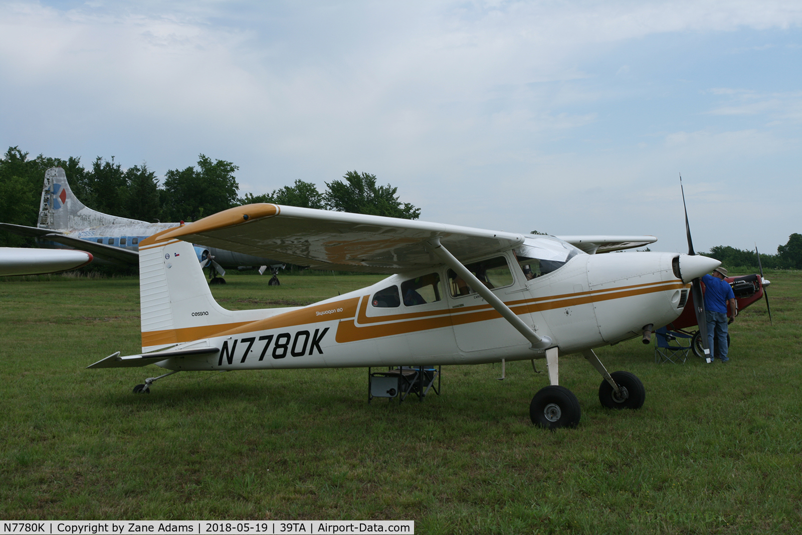 N7780K, 1976 Cessna 180J C/N 18052729, At the 2018 Flying Tigers fly-in - Paris, TX