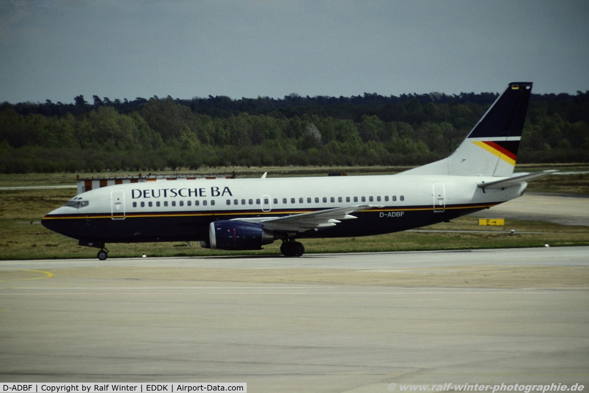 D-ADBF, 1990 Boeing 737-3L9 C/N 24571, Boeing 737-3L9 - DI BAG Deutsche BA - 24571 - D-ADBF - 04.1993 - CGN