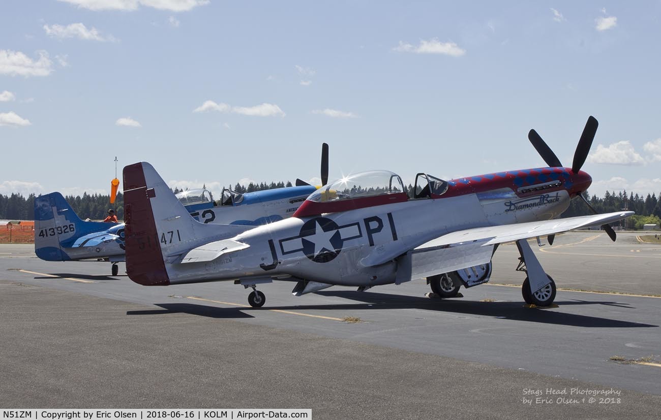 N51ZM, 1945 North American P-51D Mustang C/N 45-11471, P-51D During the Olympic Air Show.