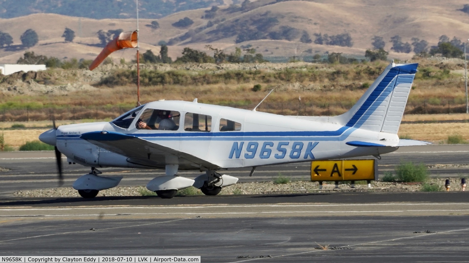 N9658K, 1976 Piper PA-28-181 C/N 28-7690271, Livermore Airport California 2018.
