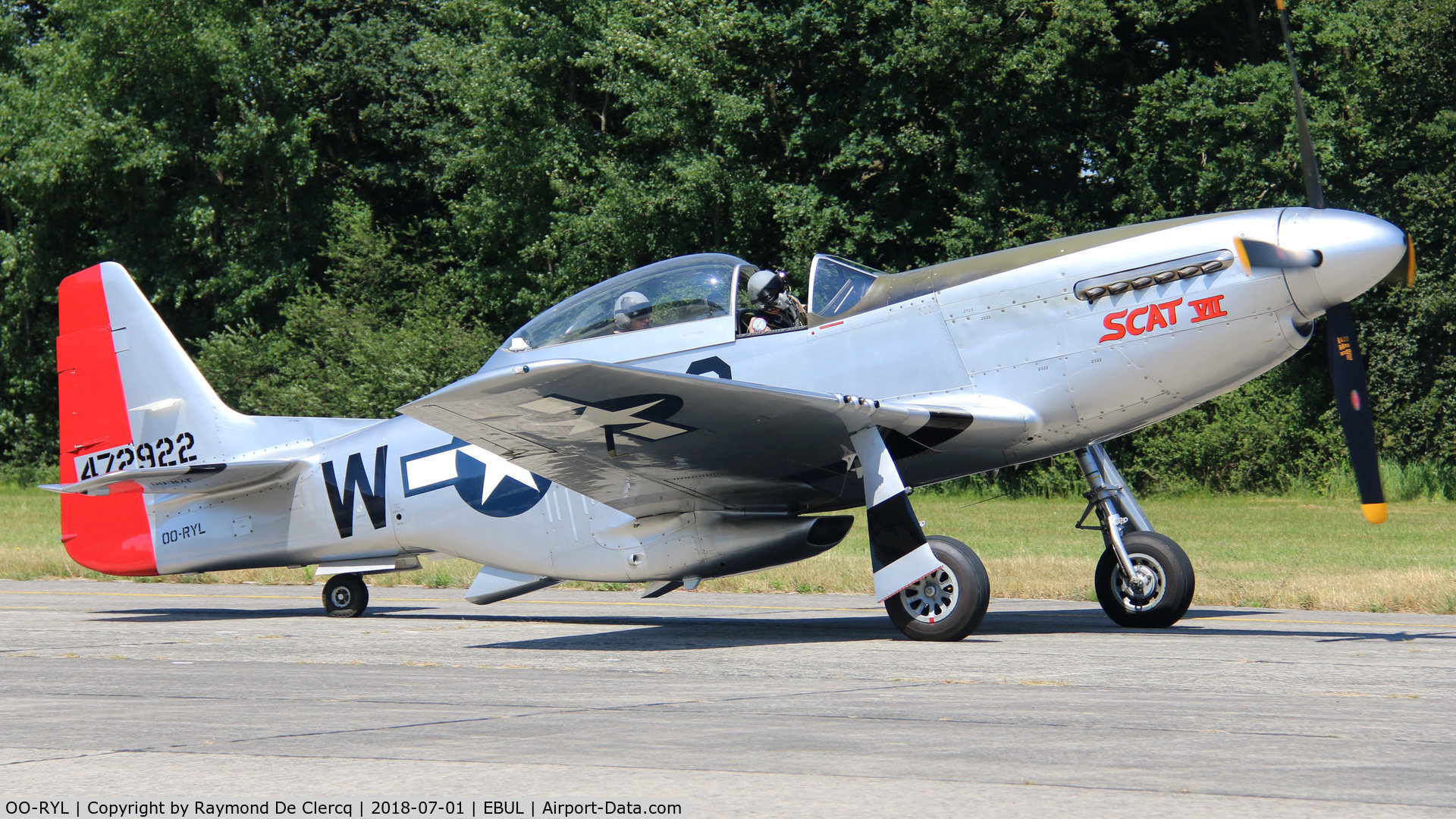 OO-RYL, 1944 North American TF-51D Mustang C/N 122-39381, Ursel Avia 2018.