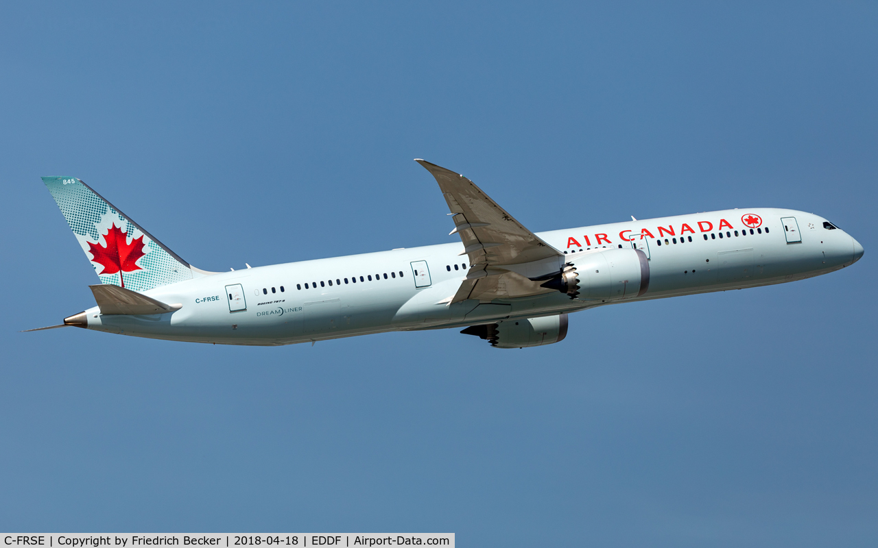 C-FRSE, 2017 Boeing 787-9 Dreamliner C/N 37181, departure via RW07C