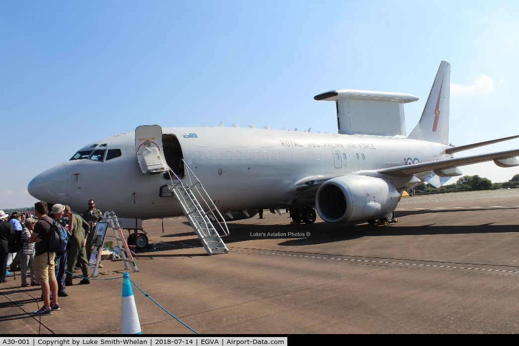A30-001, 2002 Boeing E-7A Wedgetail C/N 33474, At RIAT 2018