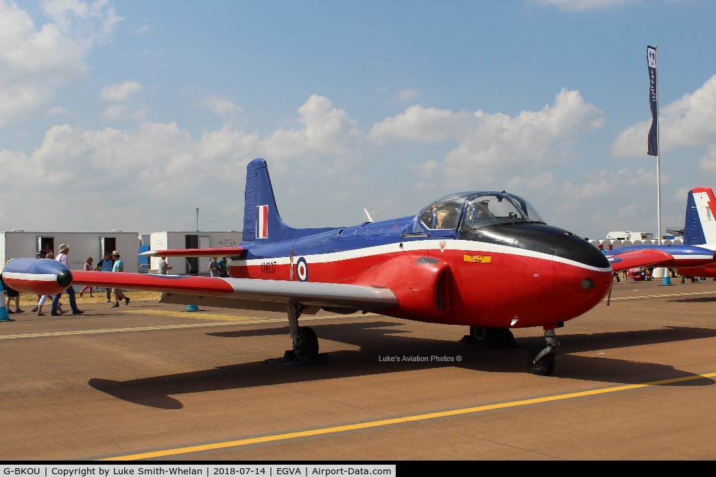 G-BKOU, 1961 Hunting P-84 Jet Provost T.3 C/N PAC/W/13901, At RIAT 2018